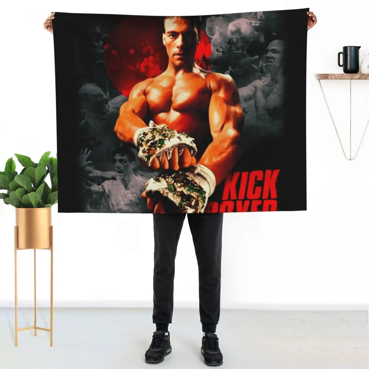 Kick boxer Throw Blanket Thin Thins Fashion Sofas Decorative Sofas Hairy for babies Blankets