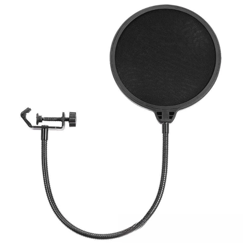 Black microphone blowout protector Microphone blowout protector Recording studio gooseneck bracket