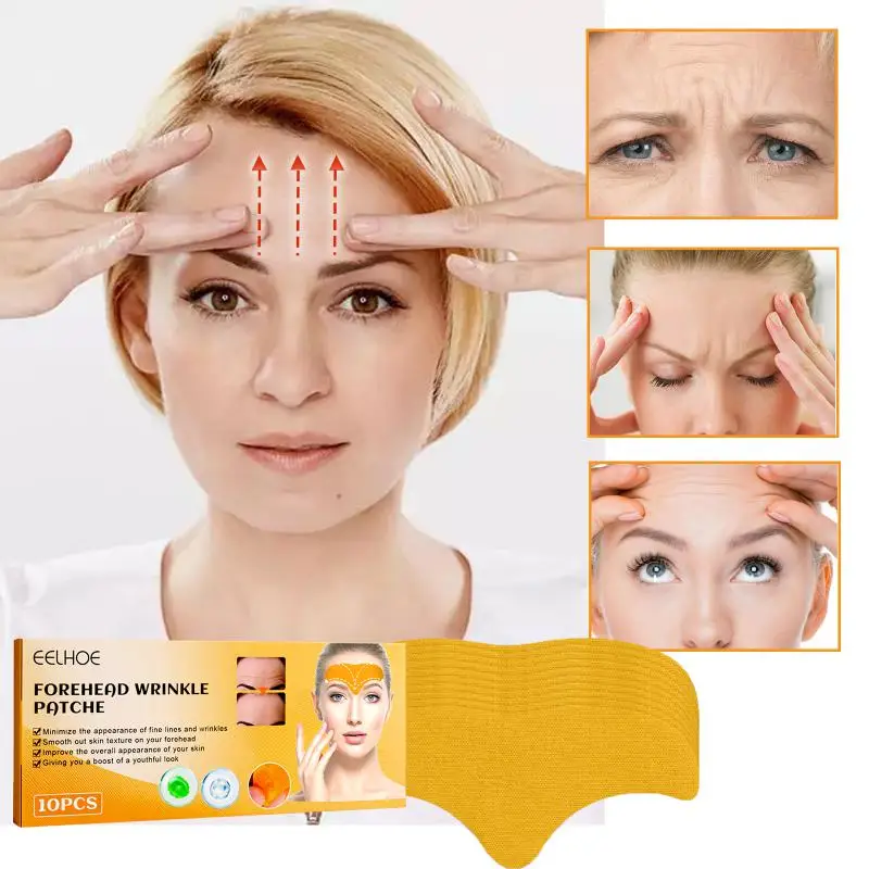 10~100pcs Anti-wrinkle Forehead Line Removal Gel Patch Firming Mask Frown Lines Stickers Anti-aging Collagen Face Skin Care Trea