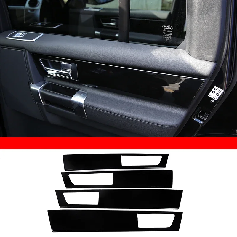 

For Land Rover Discovery 4 LR4 2010-16 ABS Black Car Door Inner Door Decoration Cover Frame Trim Car stickers Accessories fast