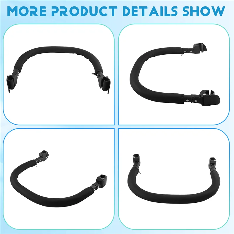 ABXE-Baby Stroller Armrest Bumper Bar Front Guardrail Baby Front Armrest Fence Handlebar Oxford Cloth Pram Pushchair For Yoyo