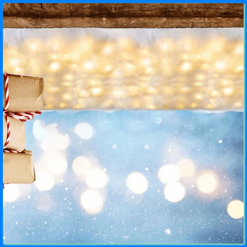 Christmas Snow Blanket Roll Christmas Snow Blanket with Lights Fake Mat Tablecloth Folding Spacious Decorations for Home-ABFB