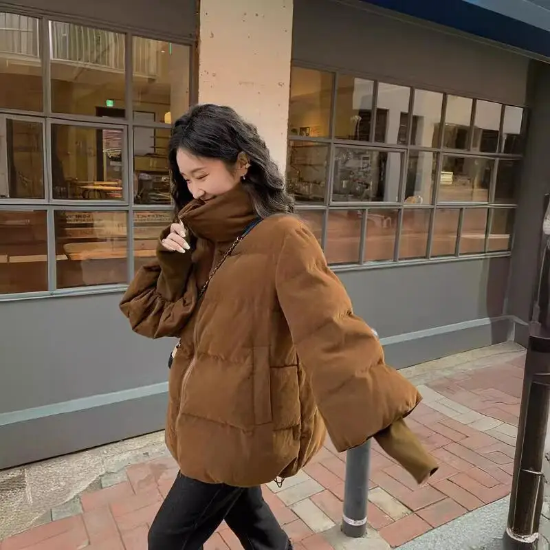 

Women's Cotton-Padded Jacket Outdoor Daily Wear 2025 Winter Corduroy Jacket Loose Thickened Cotton Coat Fashion Design Trendy