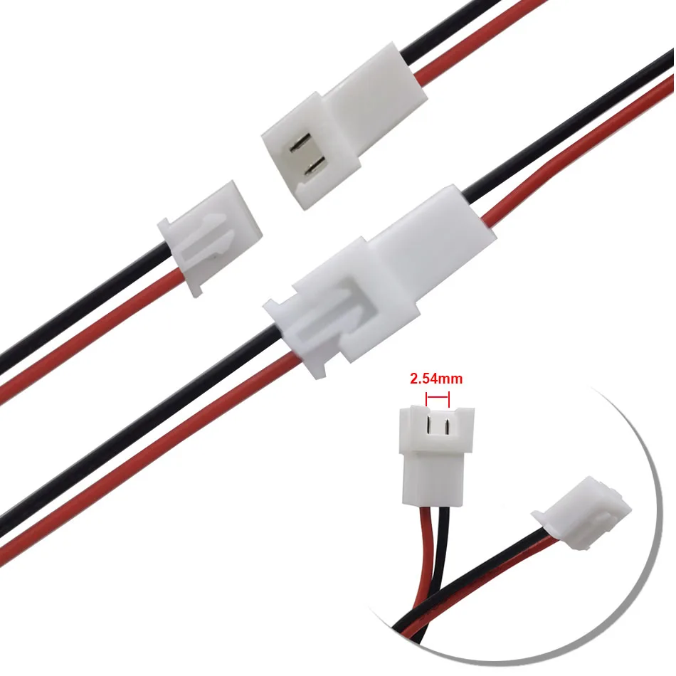 10CM PH 2.54mm podziałka 2 pinowe złącze kabel żeński Micro PH 2 P wtyczka gniazdo typu Jack zacisków kable wiązkowe złącza