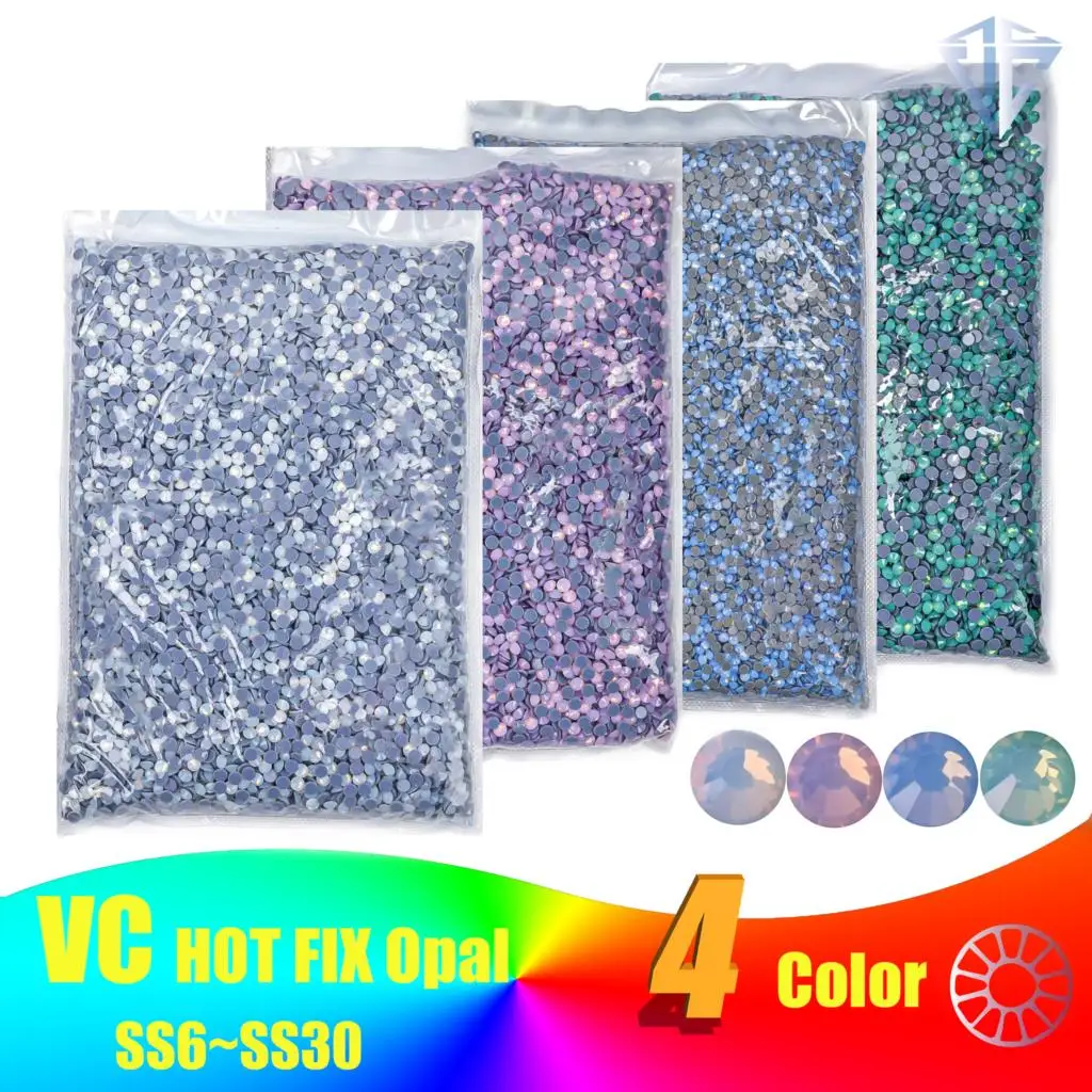 

Big bag /Bulk Bag Wholesale Better than DMC Glitter Hotfix Rhinestones SS6-SS30 Crystal Hot Fix Rhinestone Opal Series