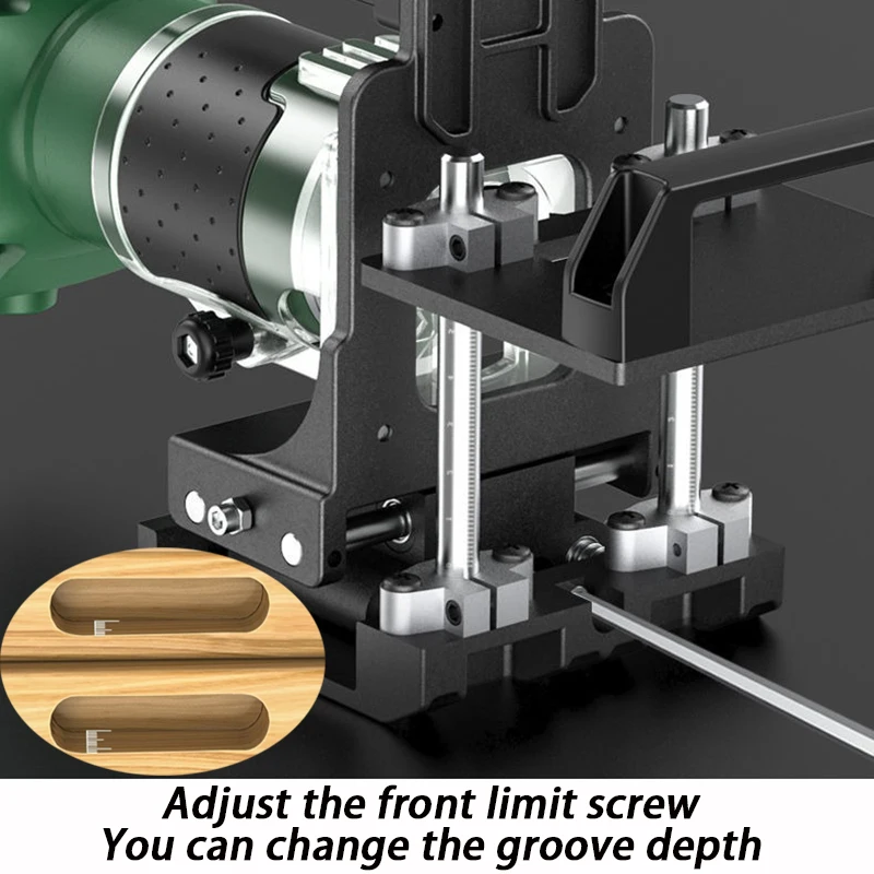 Profession Woodworking Grooving Machine Slotting Mold 2 in 1 Connection Trimming Carpenter Notching Machine Support Wood Router