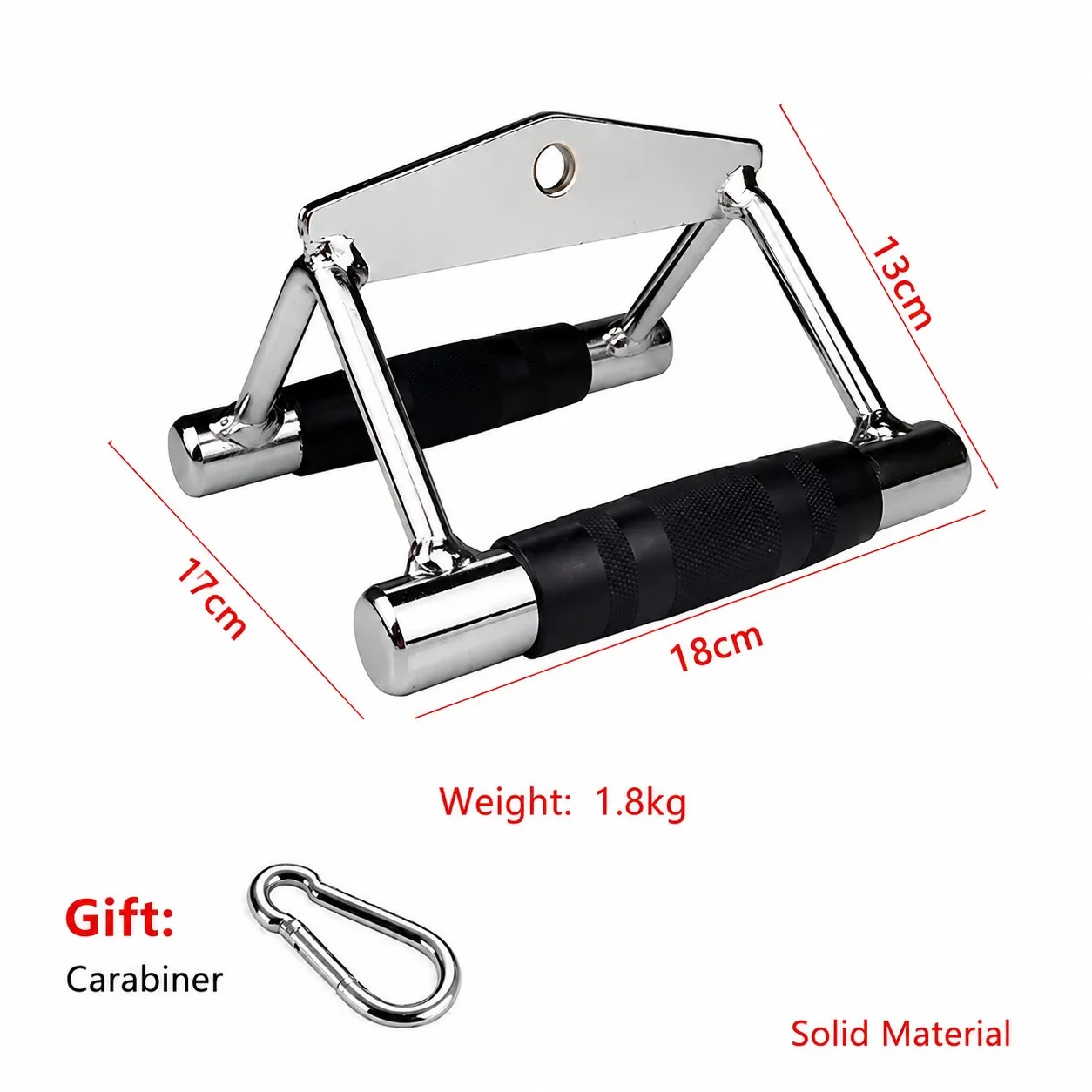 Rotating V-Bar Lat Pulldown Handle Cable Machine Rowing Grip Attachment for Gym Fitness Strength Training