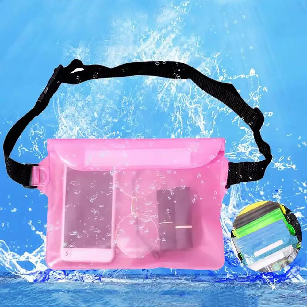 

Secure Waterproof Phone Holder Waterproof Waist Bag with Touch Screen Capacity Adjustable Strap for Kayaking Beach Swimming