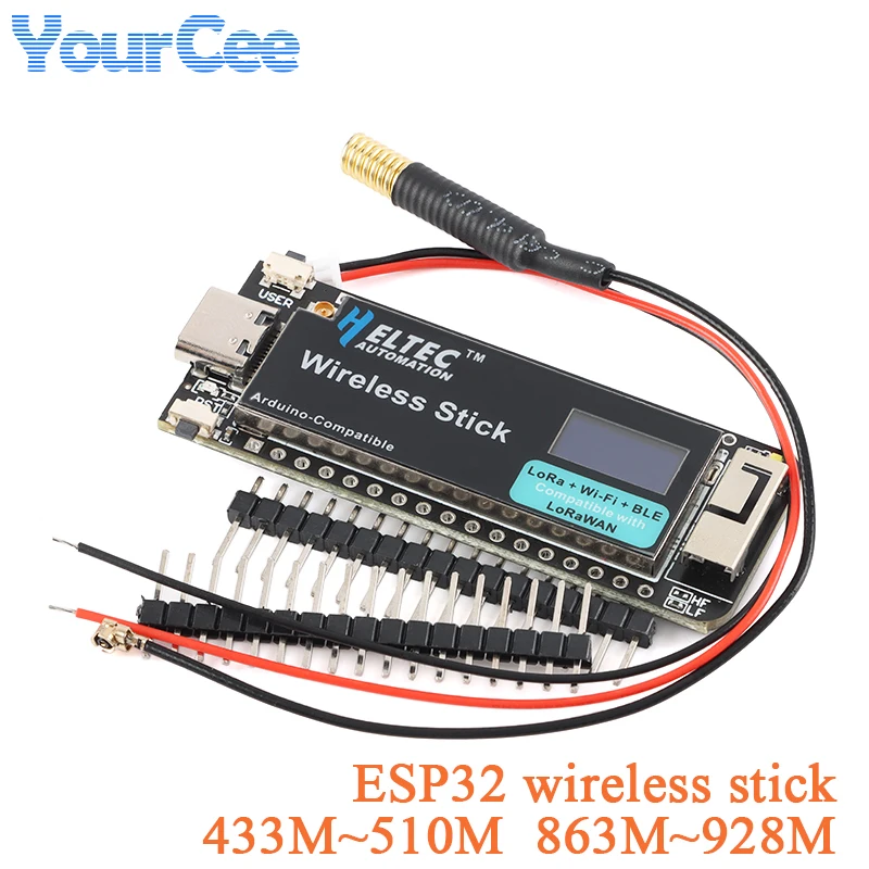 ESP32 Wireless Stick Development Board 433-510M 863-928MHz SX1262 LoRa WIFI BLE Module LoRAWAN CP2102 0.49 Inch OLED For Arduino