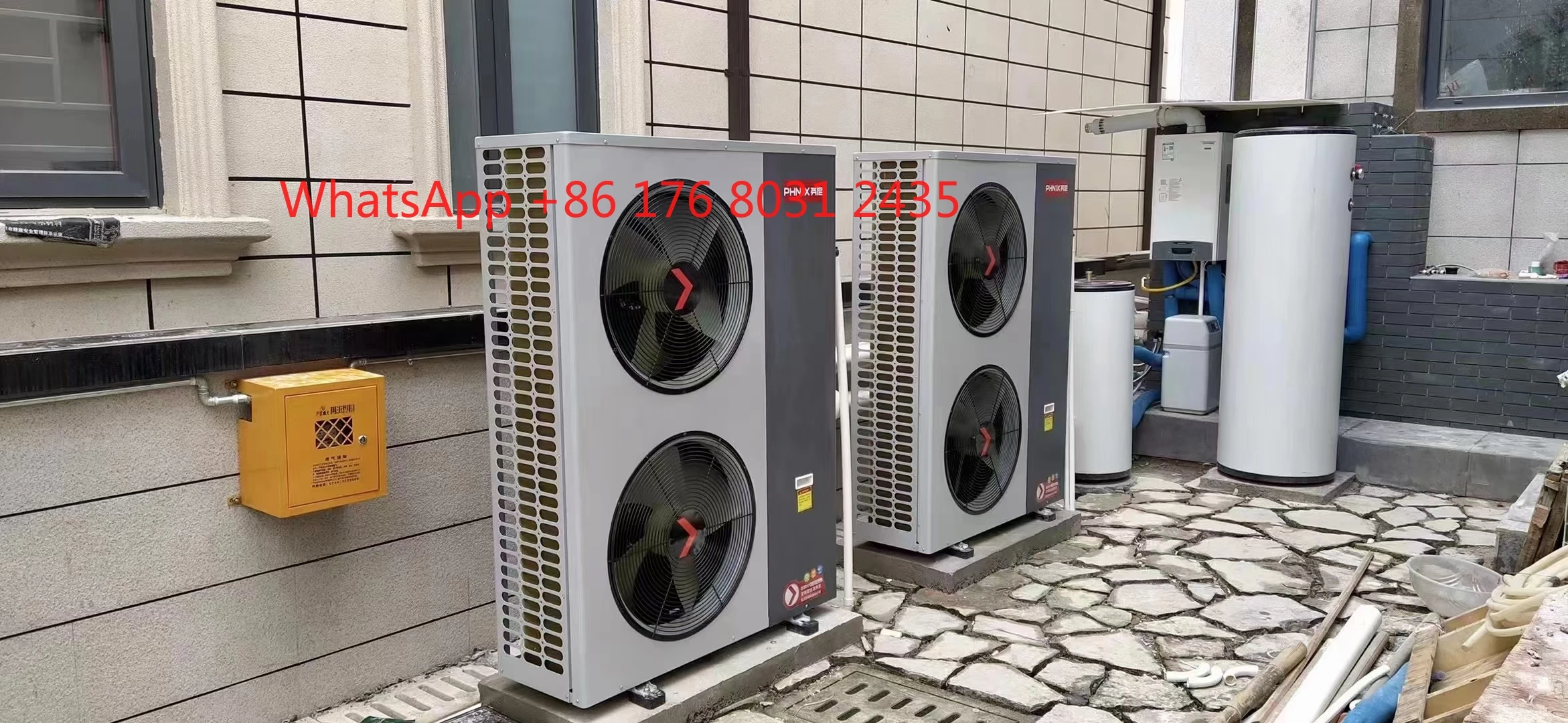 خزان مياه ساخن كبير من الفولاذ المقاوم للصدأ المحلي لمضخة حرارة مصدر الهواء مع خزان تخزين اتصال شفة DN100 DN150 DN200