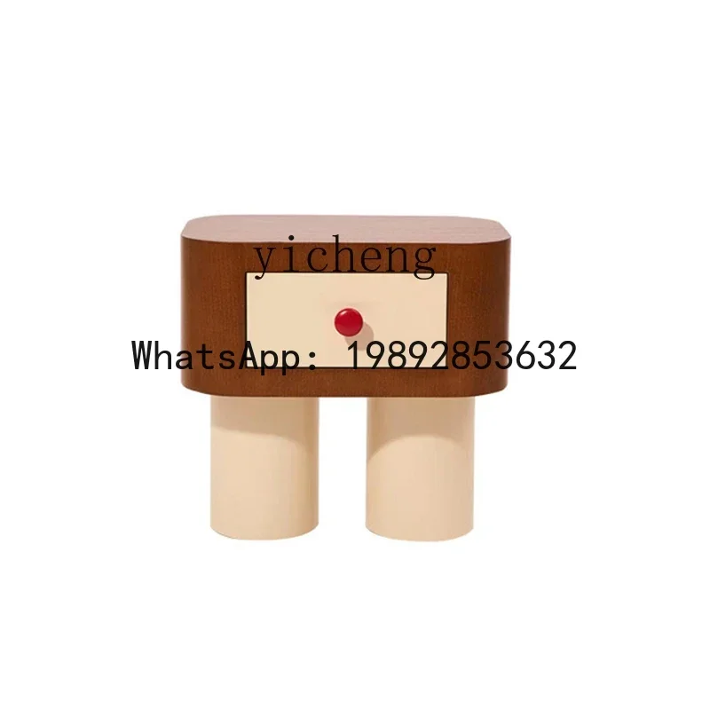 

B-2 Cream Wind Bedside Table Household Bedroom Locker Modern Simple Creative Bedside Cabinet