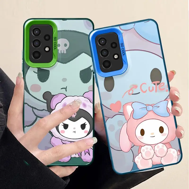 Kuromi Sanrio Melody Phone Case for Samsung Galaxy A23 A55 5G A54 A24 A34 A33 A53 A11 A52 A14 Soft TPU Silicone Cover