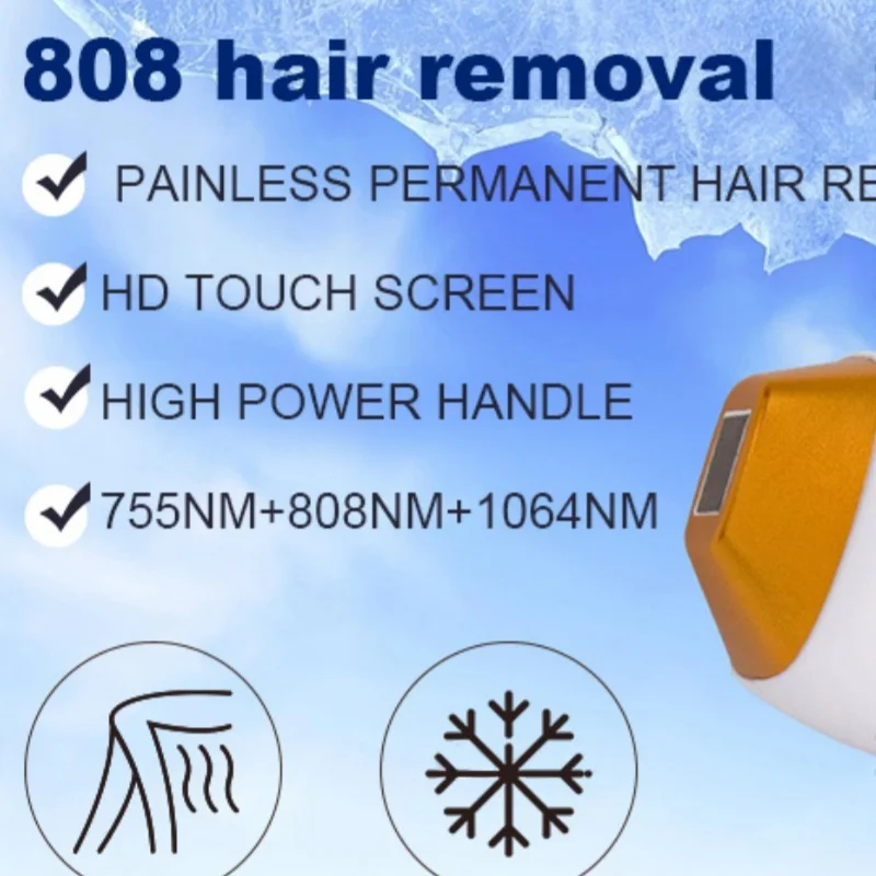 

Высокоинтенсивный диодный лазерный эпилятор 4000 Вт, 3 длины волны (755 нм, 808 нм, 1064 нм), безопасный, безболезненный, для постоянного удаления волос, CE