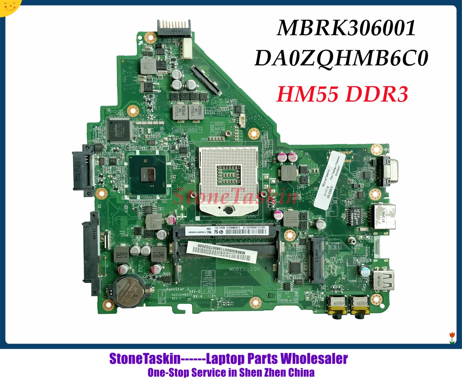 

MBRK306001 MBRK301001 4739 4339 Laptop Motherboard DA0ZQHMB6C0 HM55 UMA DDR3 Tested