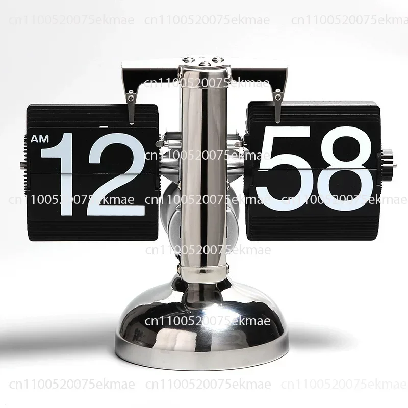 Mechanical Automatic Page-Turning Clock – Minimalist Retro Desktop Digital Pendulum Clock and Decorative Table Clock