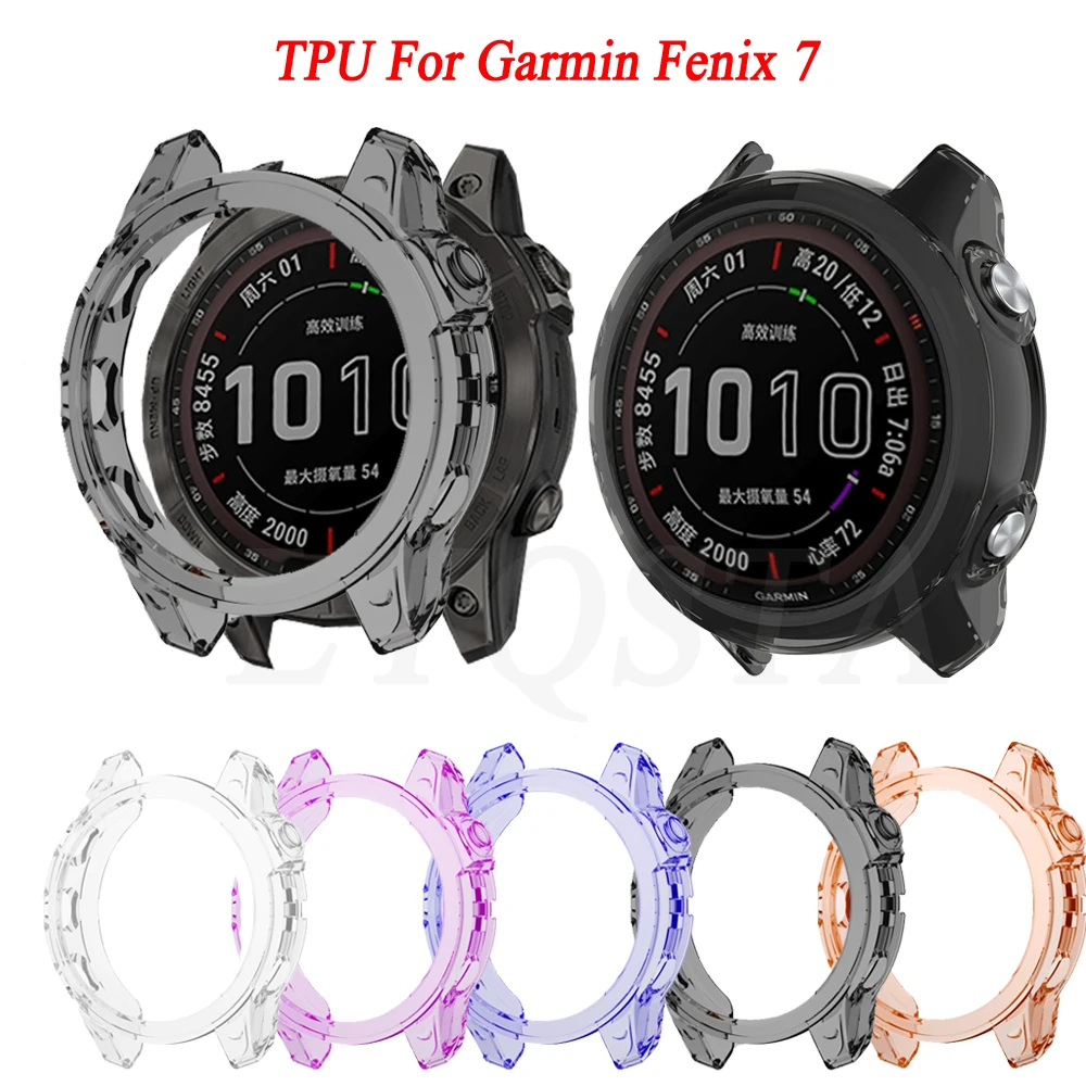 Protection Case For Garmin Fenix 7 Smart Watch Protector Frame Soft Crystal Clear TPU Case Cover For Fenix7 Sleeve чехол Fashion