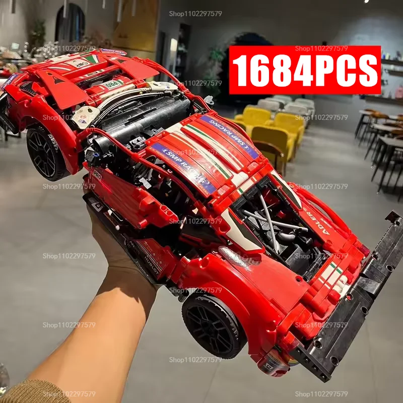 NUOVO 488 GTE Champion GT Performance 42125 Tecnico 1684PCS Auto Da Corsa Kit di Costruzione di Modello Auto Sportiva Giocattolo Da Collezione Display Decor