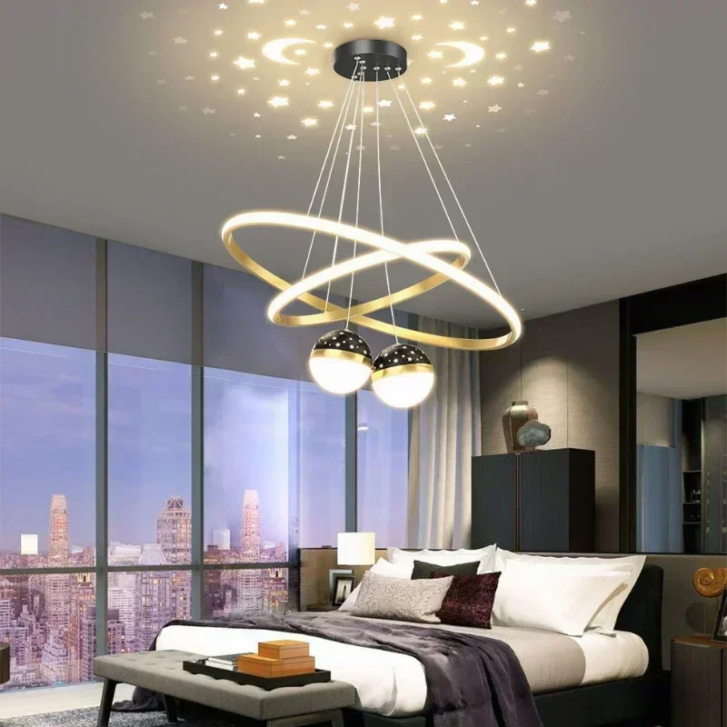 Modern Minimalist Pendant Light Starry Sky Shaped  Decor Branch Living Ceiling Chandelier HomeBedroom Dining Table LED Lamp