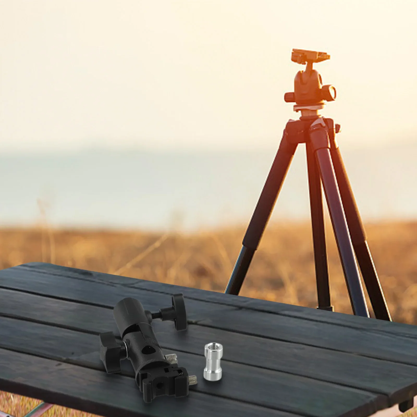 

E-type Bracket Flash Mounting Bracket Indoor Lighting Detachable Bracket 180 Degree Angle Adjustment Detachable Hot Shoe