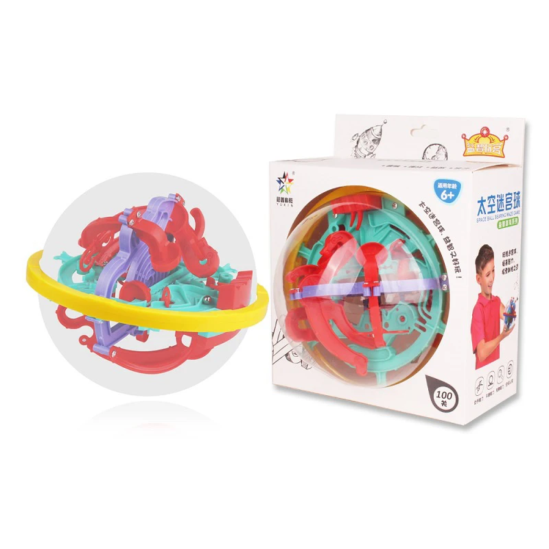 Novo original magia 3d espaço missão labirinto puzzle bola 137mm intelecto bola labirinto esfera globo brinquedos educativos crianças