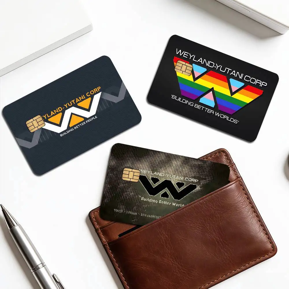 A-Weylands-yutani Microfiber Blanket Cartoon Credit Card Skin Stickers for Bank Card Bus Metro Card Sticker Waterproof Women