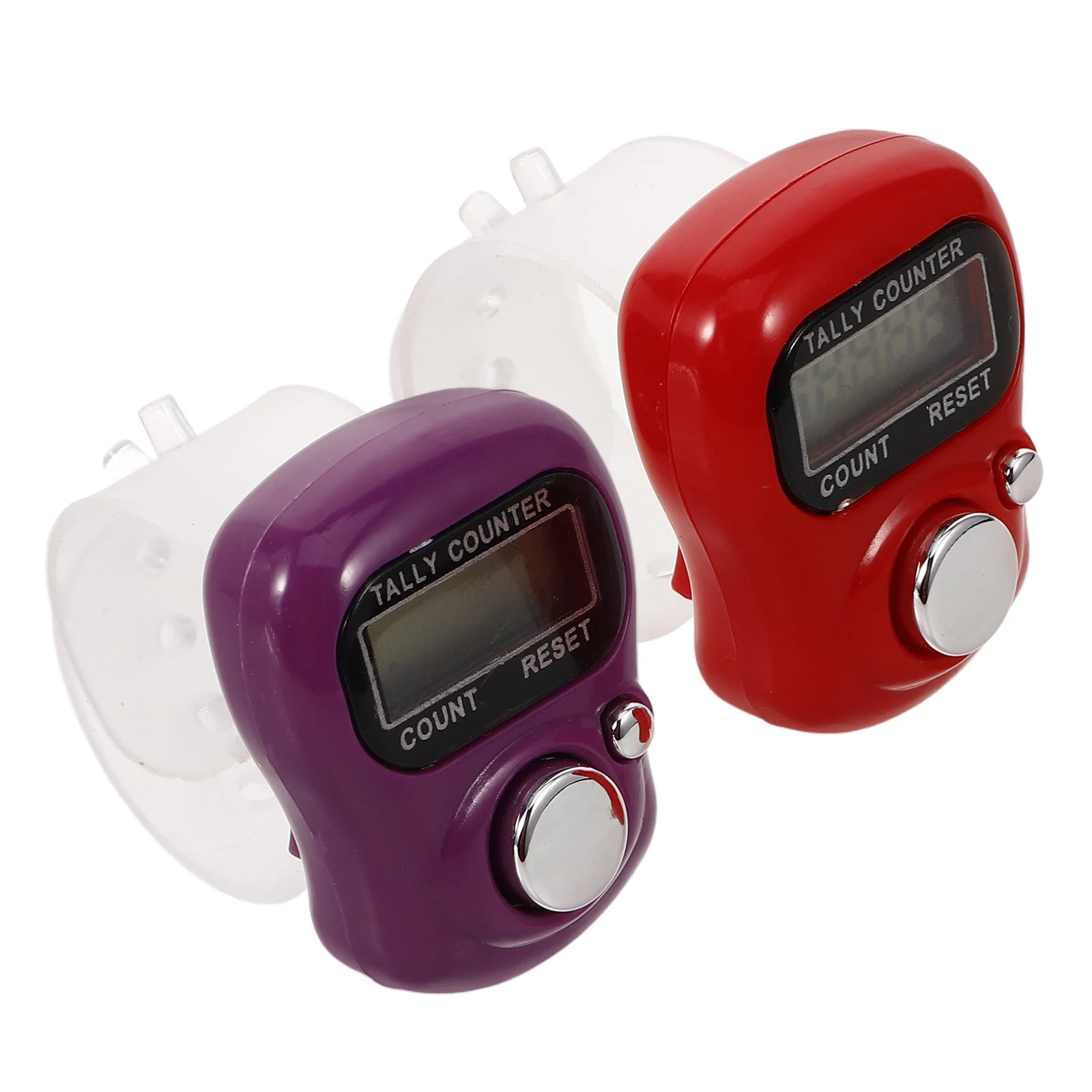 2 Pcs Electronic LED Finger Counter Number Beads Small Counters Tool Plastic Ring