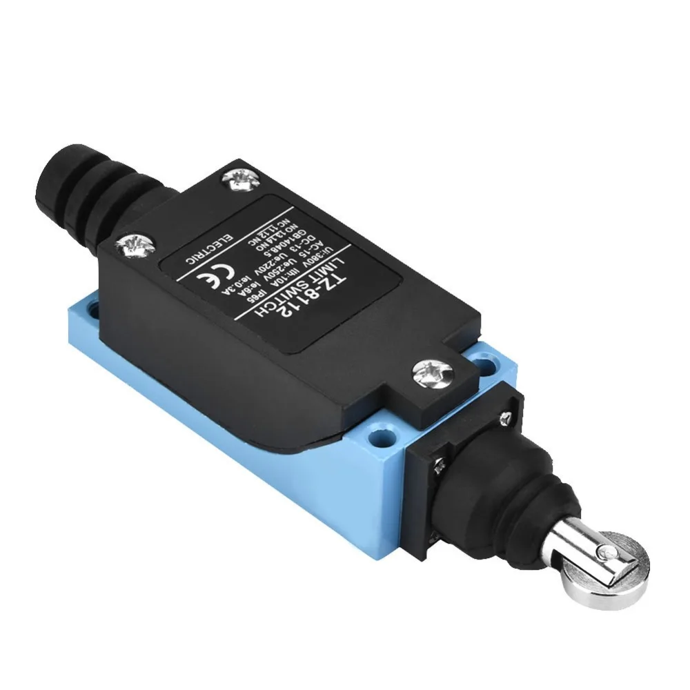 TZ-8112/TZ-8122 Limit Switch 1NC+1NO Waterproof Micro Switch with Screws Roller Plunger Auto Reset ON-OFF CNC Equipment