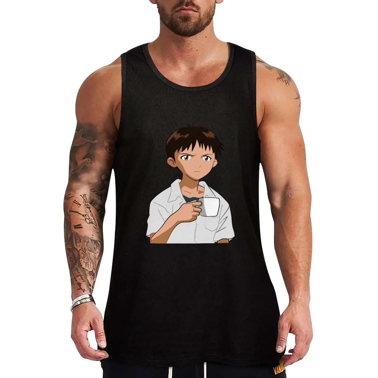 Shinji Ikari Tank Top Men's gym articles gym t-shirts man