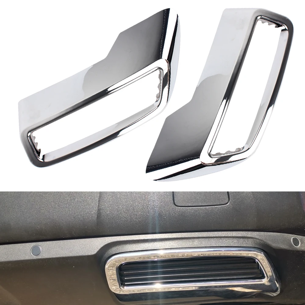 

Rear Exhaust Muffler End Pipe Cover for Peugeot 3008 5008 2017 - 2020 ABS 1 pair Exhaust Pipe Tail Cover Car Styling