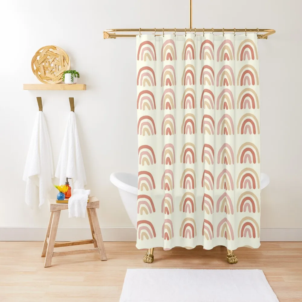 

boho pastel rainbow graphics Shower Curtain Bathroom Accessorys Window Waterproof Fabric Bathroom Shower Bath Curtain