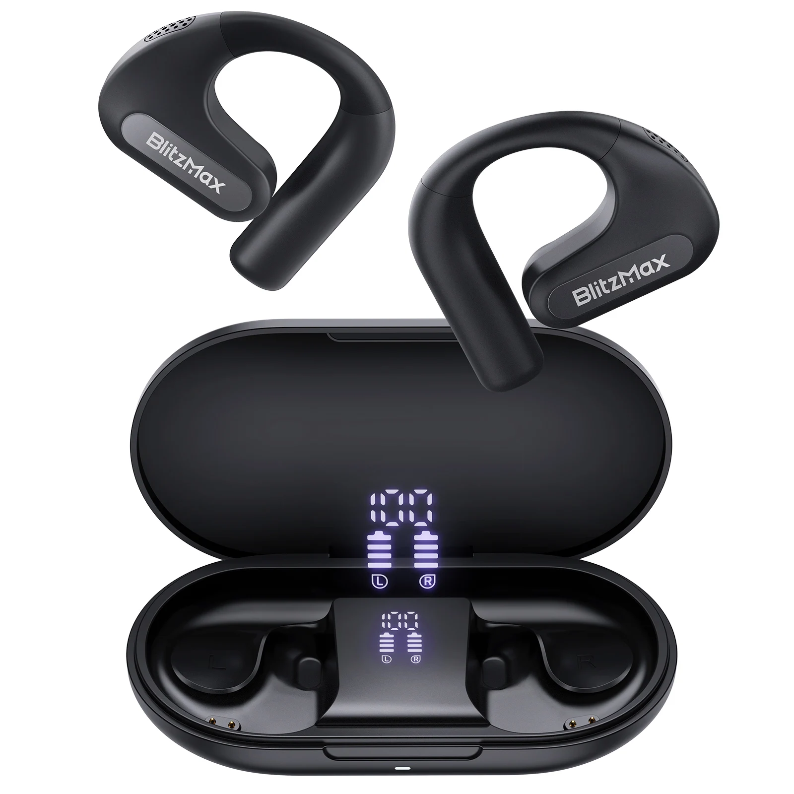 BlitzMax BM-CT2 Open-Back Headphones High-Fidelity Audio Bluetooth-compatible 5.3 Noise Reduction Earphones for Sports Running