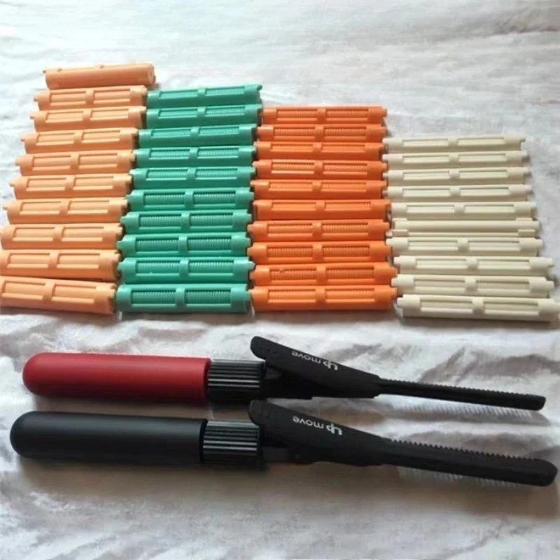 Koreanische Heatless Lockenwickler & Lockenwickler Maschine Set Lockenstab Zugkern Lazy Curls Flexi Rods Wave Formers Haarwurzel Dauerwelle