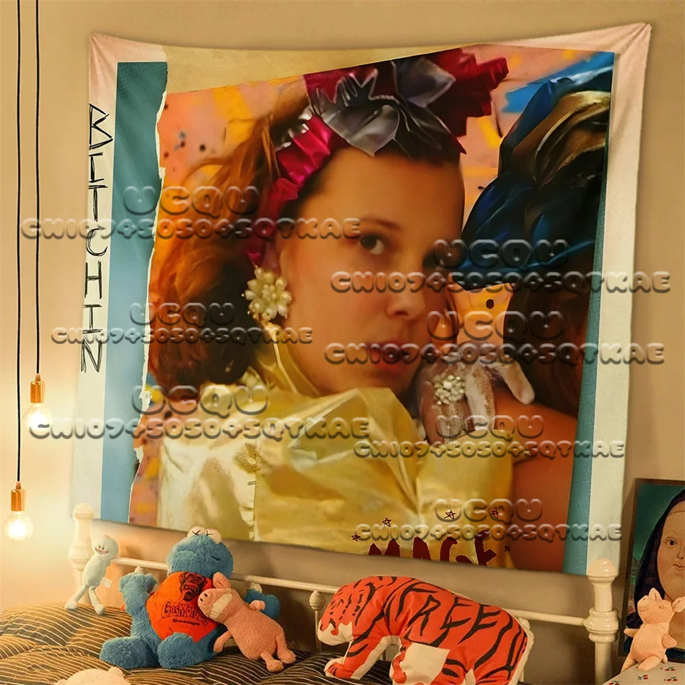 26 Popular TV Hellfire Club miembro patrón tapiz alrededor de tela colgante atmósfera dormitorio decoración de fondo