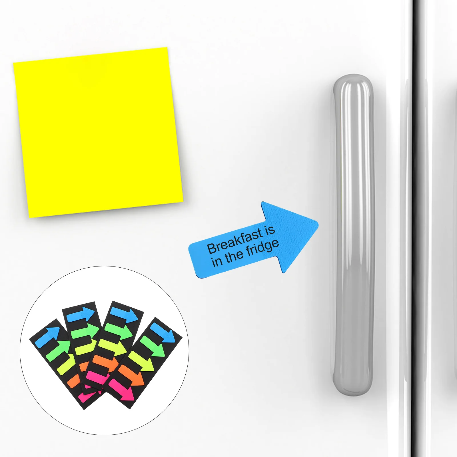 

4pcs Arrow Tearable Index Stickers For Bookmarks Label Stickers Office School Study Organization Notebook