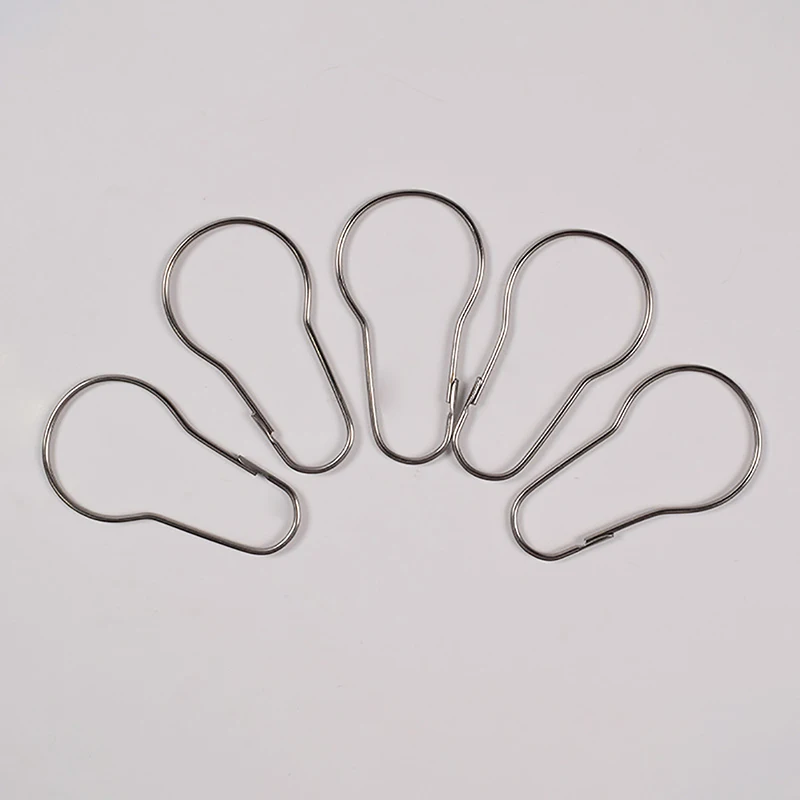 10/20PCS Curtain Open Gourd Rings Carabiner Keychain Clip Window Curtains Hook Bath Shower Curtains Rods Clamp Clip Accessories