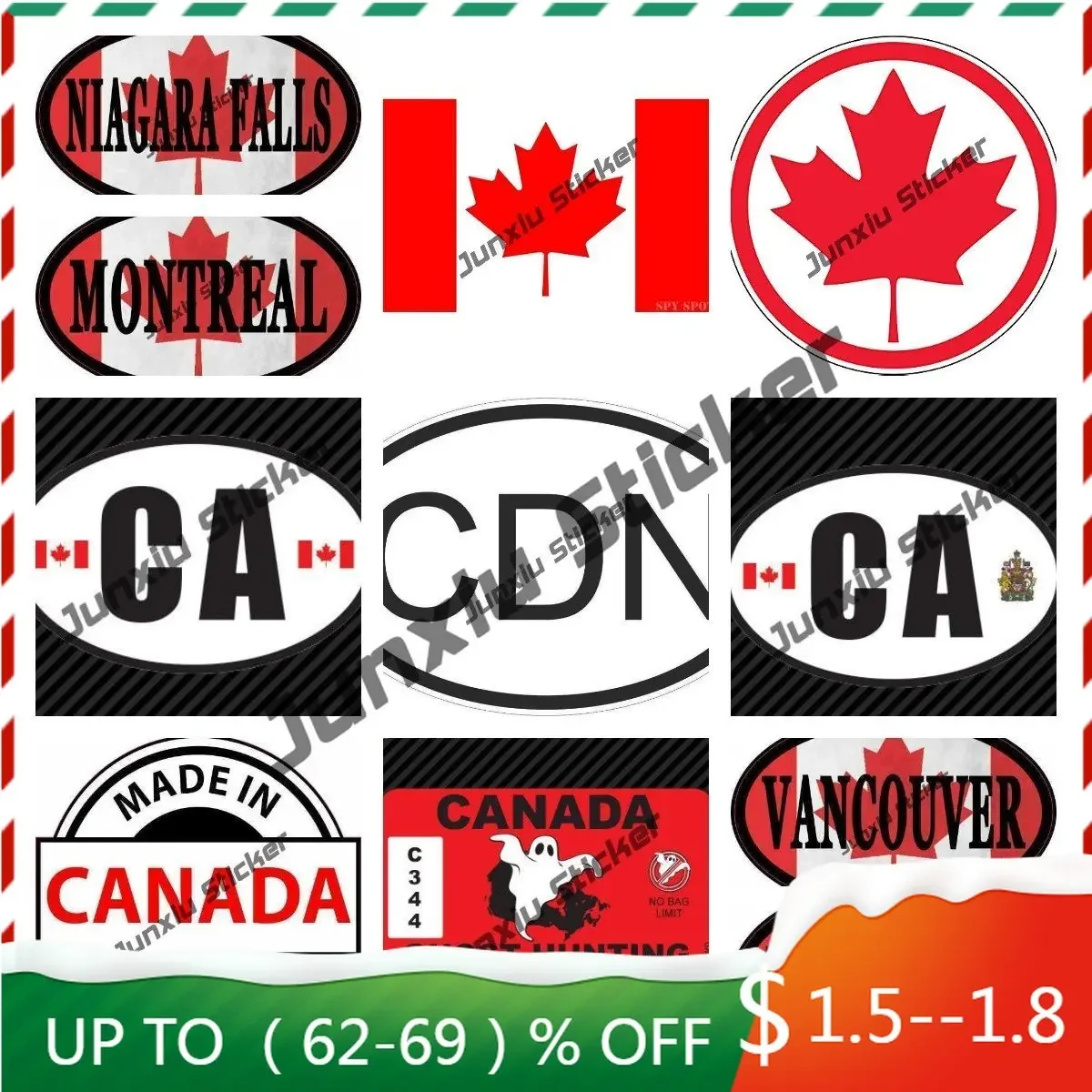 

Canada Flag Decal Vinyl Canada National Sticker Decal Canadian CA Flag National Emblem Weatherproof The Whole Body Glue Sticker