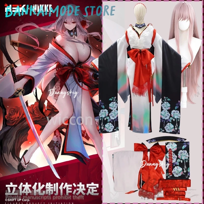 

Scarlet Cosplay Goddess Of Victory: Nikke Costume Japanese Kimono Dress Lolita Sexy Wear For Girls Woman Halloween 코스프레