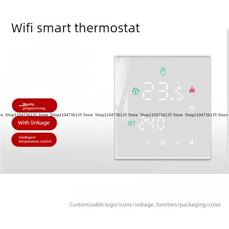Russia/M3H Digital Display Temperature Control Panel WiFi Electric Floor Heating Thermostat, Indoor Heating Intelligent Control