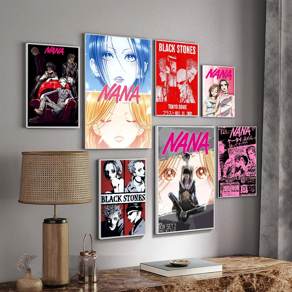 

Japan Anime N-nANA-a Vintage Posters Sticky Vintage Room Home Bar Cafe Decor Kawaii Room Decor