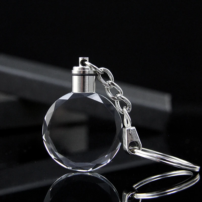 XTOOL Wholesale 10pcs Blank K9 Shining Round Crystal Keychain Pendant for 3D Laser Engraving with Gift Box