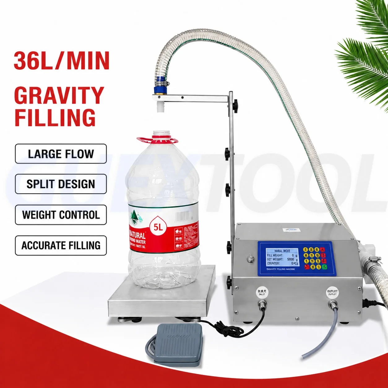 CSY-L36 Large Flow Weighing Type Fully Automatic Quantitative Liquid Laundry Liquid Edible Oil Filling Machine