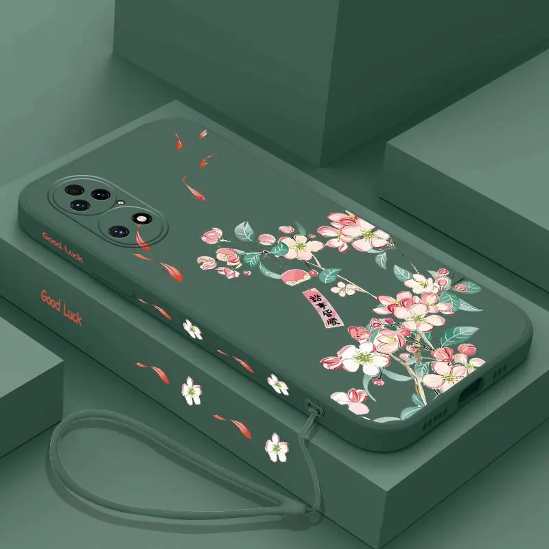 Luck Plum Blossom Phone Case For Huawei P50 P40 P30 P20 Nova 10 10SE 9 9SE Mate 40 30 20 Pro Lite P Smart 2021 Y7A Cover