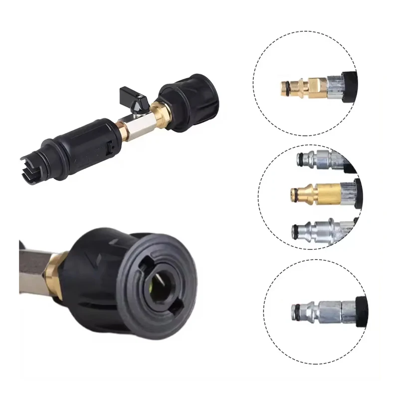 High Pressure Washer Nozzle Sprayer Quick Plug  Angle Adjustable With Valve to Control Water Flow for Karcher Lavor 3000PSI