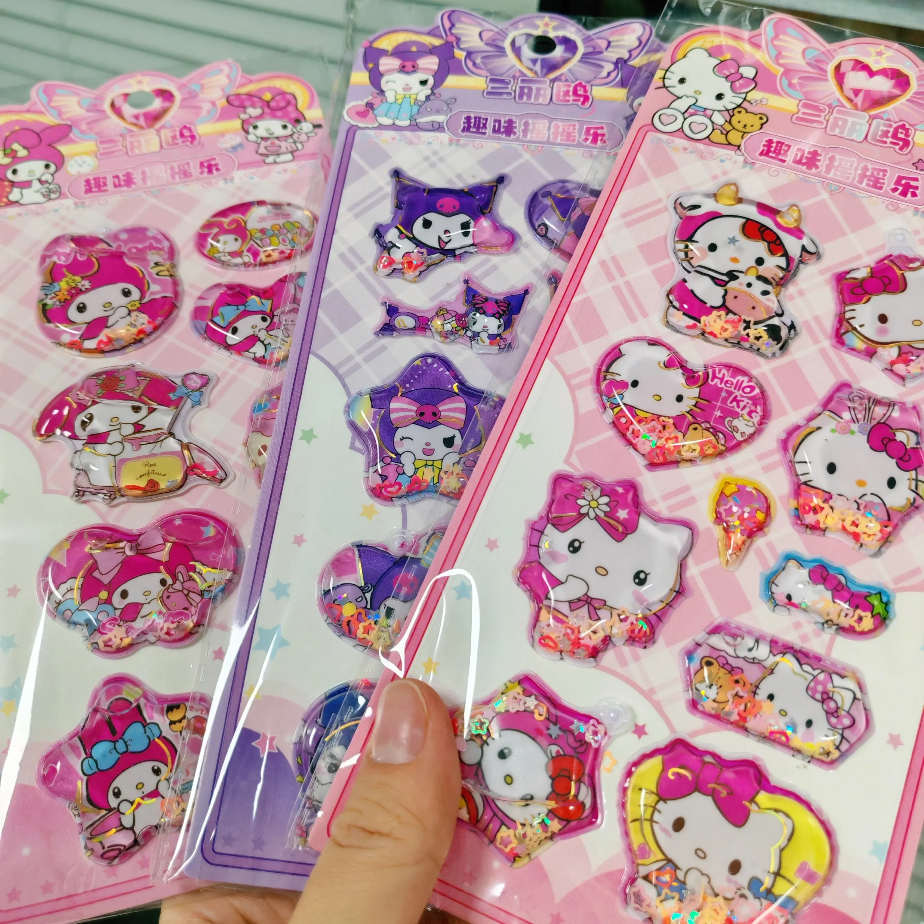 6 نمط أنيمي Kawaii سانريو HelloKitty Kuromi ثلاثية الأبعاد هز ملصقات لطيف ألبوم بها بنفسك ألبوم مذكرات كتيب ديكور مدرسة طالب القرطاسية لعبة #5