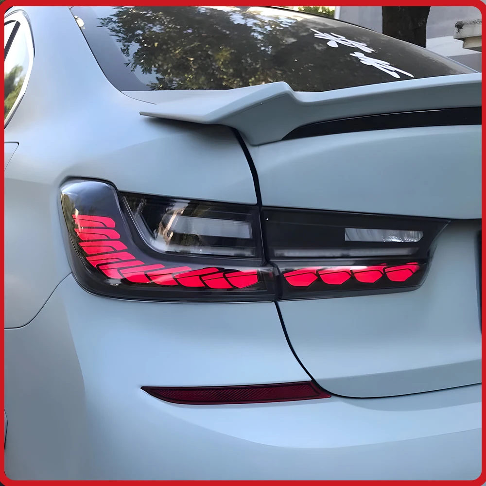 For BMW 3 Series G20 G28 2020-2024 Taillights Assembly Upgrade LED Streamer Turn Signal Light Startup Effect Dragon Scale