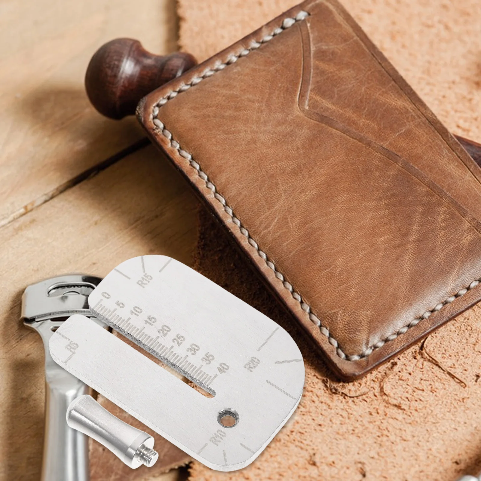 

Stainless Steel Stitching Punch Aid Plate Precise Hole Punching Tool DIY Craft Leatherworking Accessories Small Hole