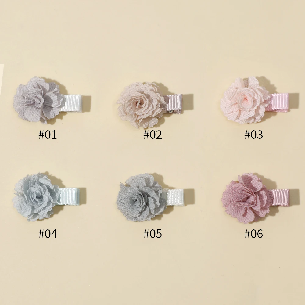 Solid Color Rose Hairpin Cute Flower Girl Hair Clip Children Small Alligator Hair Clip Boutique Baby Hair Accessories for Girls