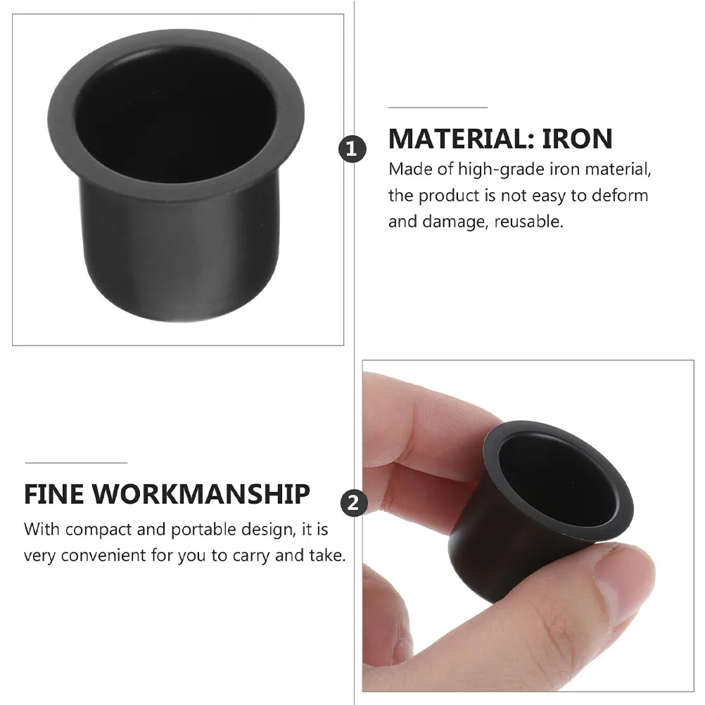 

12pcs Holder Cups Iron Containers Simple Decorative Candlesticks Vintage Romantic Glass DIY Candles Accessories