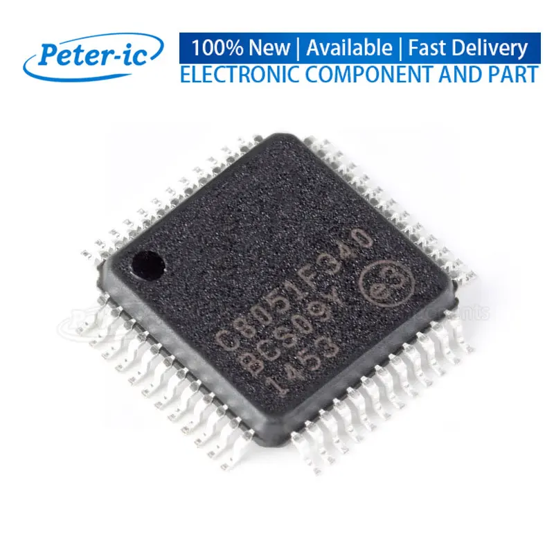 C8051F340-GQR C8051F340 C8051F340-GQ TQFP-48 64KB 2.7V~3.6V 51Series 48MHz Microcontrollers MCU CPU Available Peter-ic (1pcs)