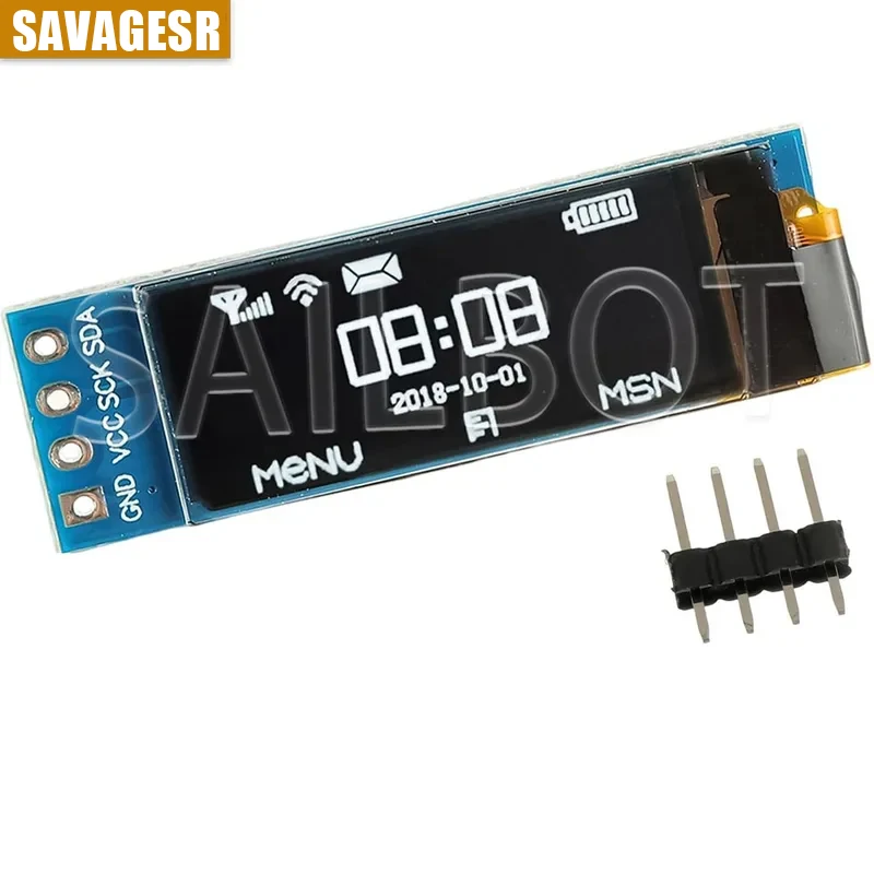 1-10PCS 0.91 inch OLED module 0.91" white/blue OLED 128X32 OLED LCD LED Display Module 0.91" IIC Communicate